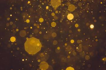 Abstract blur gold sparkle bokeh
