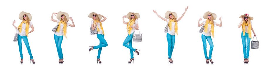 Young attractive woman ready for summer vacation