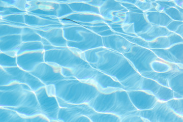 Fototapeta na wymiar Swimming pool rippled water detail