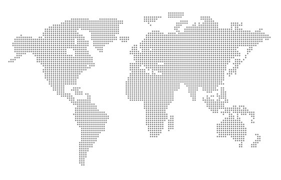 Abstract dotted world map.