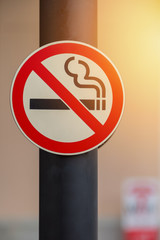No smoking sign on public place