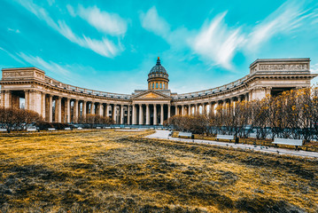 Fototapeta premium Kazan Temple - greatest architectural creation. Saint Petersburg.