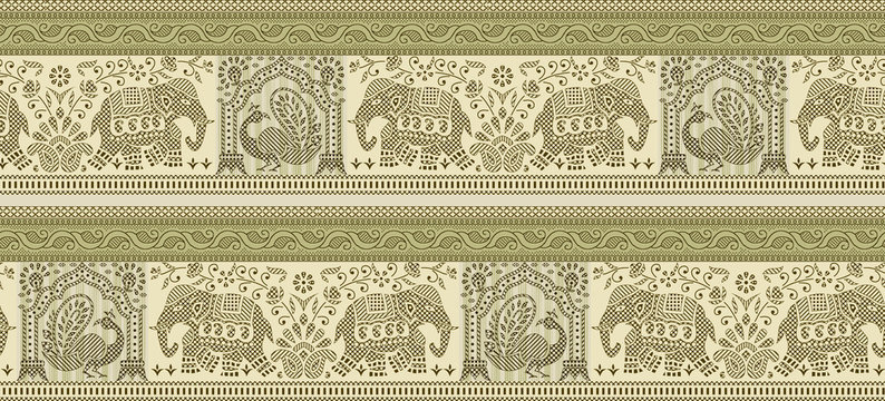 Soimoi Velvet Fabric Floral & Peacock Block Print Fabric by the metre 58  Inch Wide : Buy Online at Best Price in KSA - Souq is now Amazon.sa: Arts &  Crafts