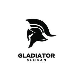 Fototapeta premium head gladiator spartan logo icon design