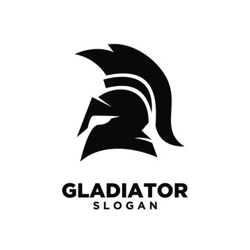 head gladiator spartan logo icon design