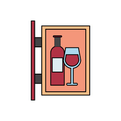 wine bottle drink with cup label