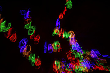 Colour halo in black background
