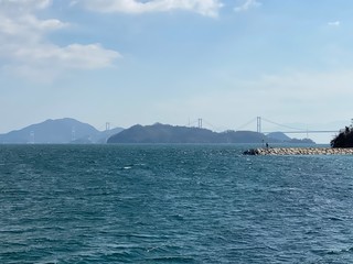 大角海浜公園からの来島海峡大橋
