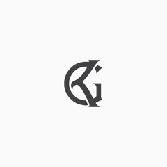 Letter KG/GK logo design template vector illustration