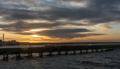Fototapeta premium Sonnenuntergang am Ostsee Küste