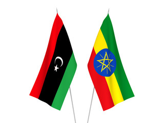 Libya and Ethiopia flags