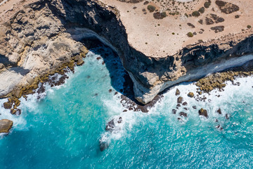 Overhead view of the cliffs at the Great Australian Bight in South Australia