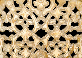 Marble stone latticed window, Golestan palace, Tehran, Iran