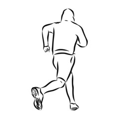 figure of a man jogging 