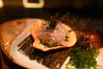 grilled salmon steak with sauce