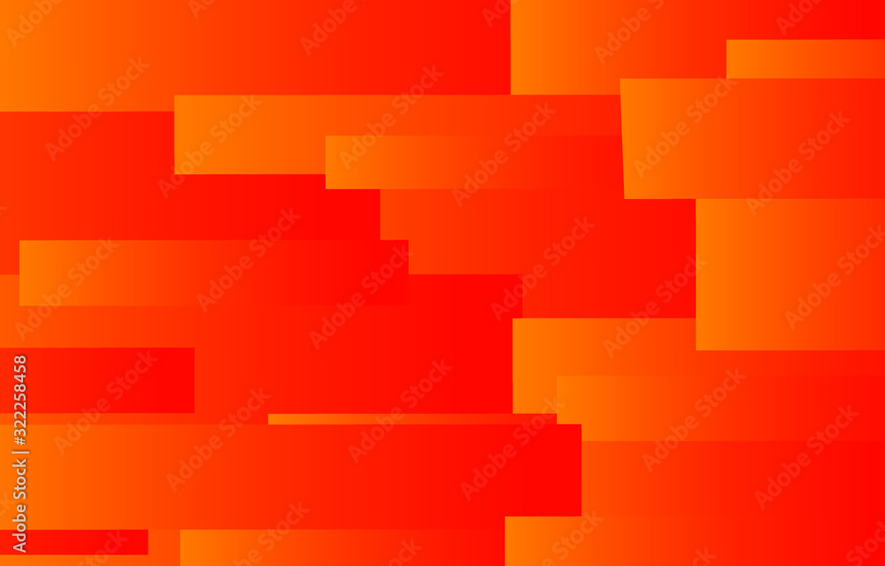 Poster linear geometric graphic, abstract gradation on a lava red background with copy space. card. poster.
