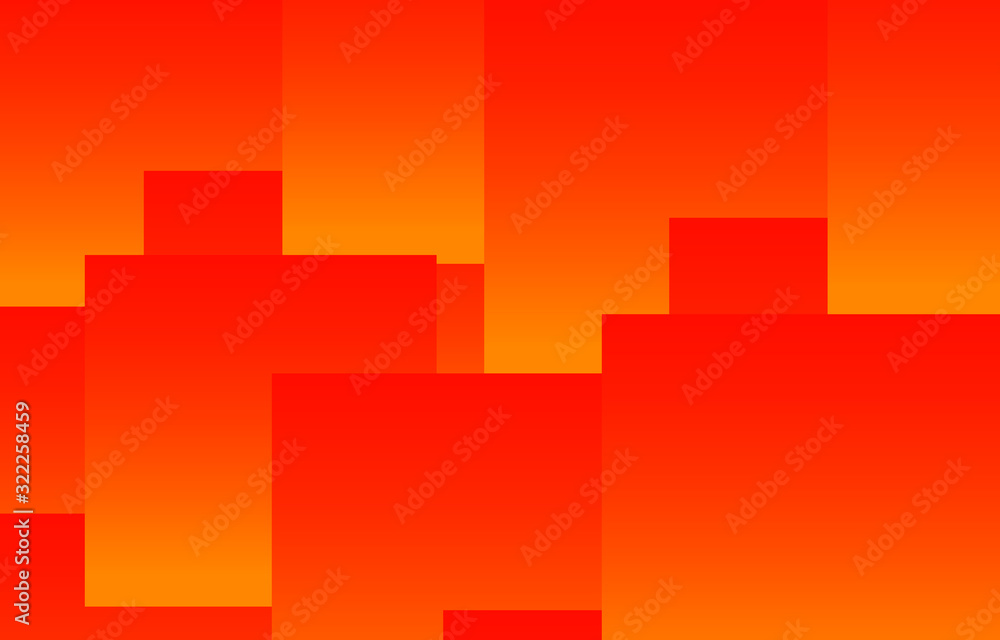 Poster linear geometric graphic, abstract gradation on a lava red background with copy space. card. poster.