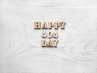 Webmaster Day greeting card. Isolated background, close-up, view from above, wooden surface....