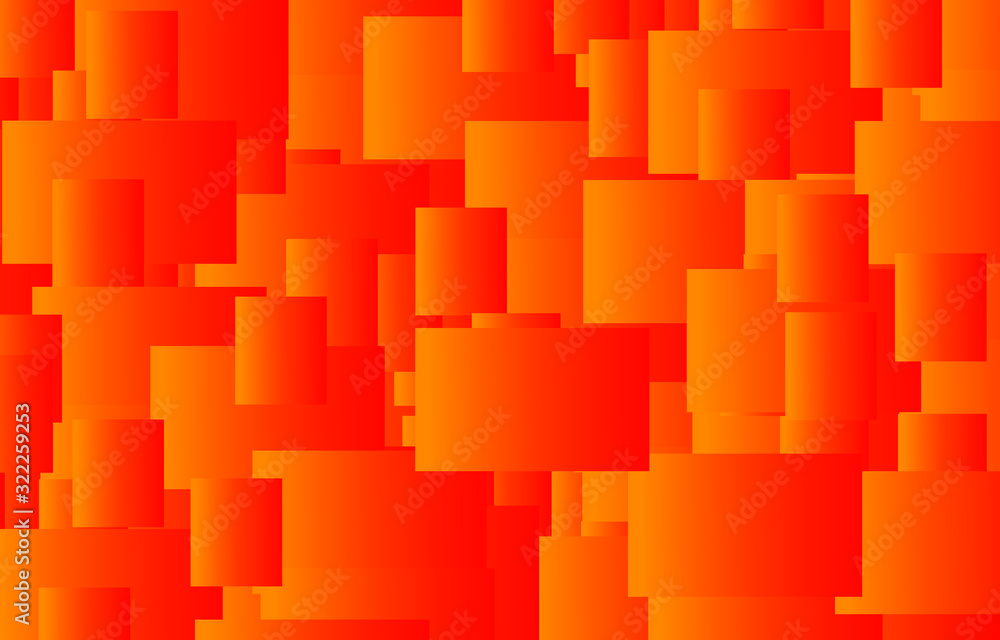 Poster linear geometric graphic, abstract gradation on a lava red background with copy space. card. poster.
