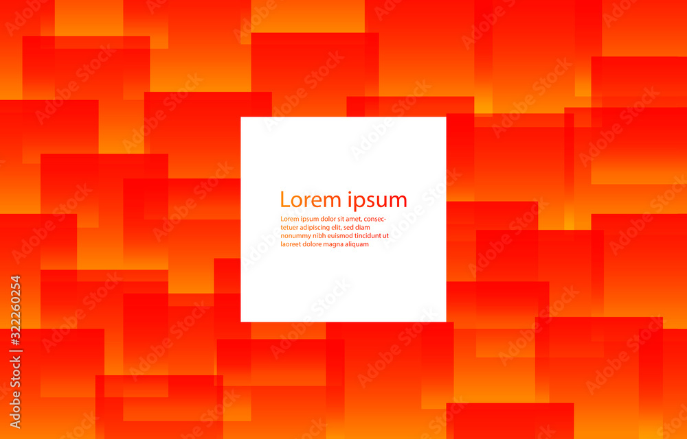 Poster linear geometric graphic, abstract gradation on a lava red background with copy space. card. poster.
