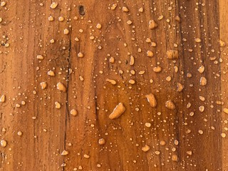 water drops on a surface