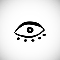 Obraz premium Isolated cute scandinavian eye