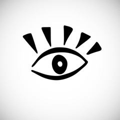 Isolated cute scandinavian eye