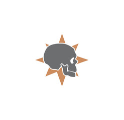 Skull icon on background for graphic and web design. Creative illustration concept symbol for web or mobile app