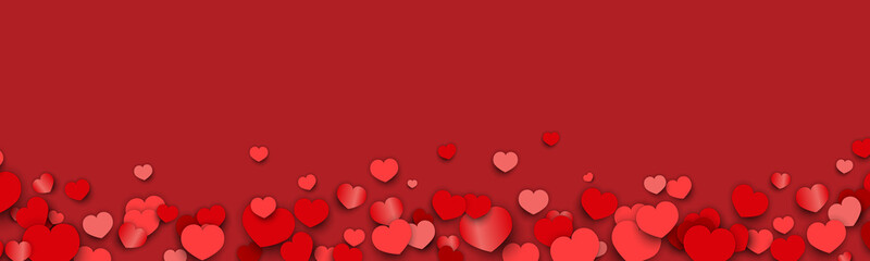 Valentines Day Background Design with Heart Stickers Scattered