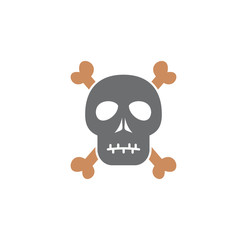 Skull icon on background for graphic and web design. Creative illustration concept symbol for web or mobile app