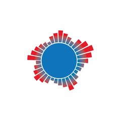 Sound waves vector illustration design template