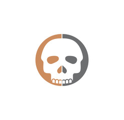 Skull icon on background for graphic and web design. Creative illustration concept symbol for web or mobile app