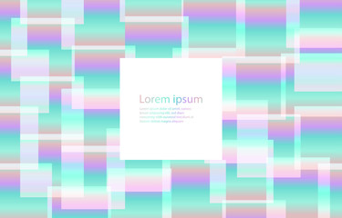 Square fantasy graphic, abstract wonderful gradation on a holographic foil background with copy space. card. Poster. elements design for presentation.