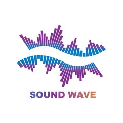 Sound waves vector illustration design template