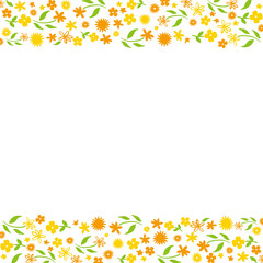 黄色の花のフレーム　帯