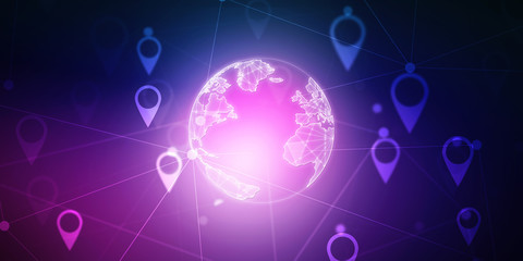 2d rendering Red map pointer