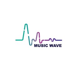 Sound waves vector illustration design template