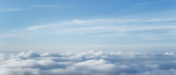 Beautiful clouds with blue sky landscape in nature