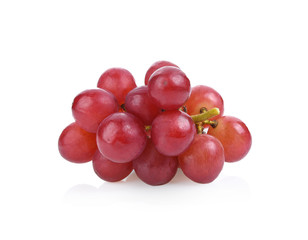 Red grape isolated on white background.
