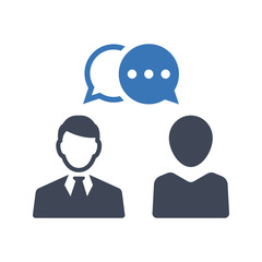 Business discussion icon
