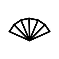 Fan icon vector. Thin line sign. Isolated contour symbol illustration