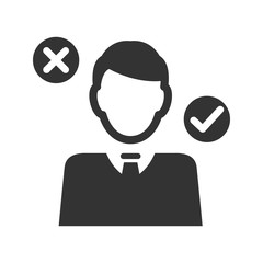 Business confusion decision icon