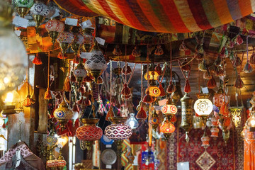 Lanterns and ornaments in a shop in Sarajevo