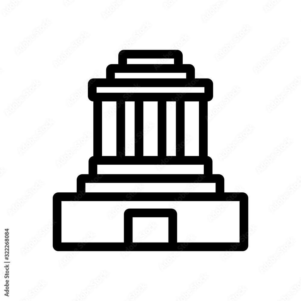 Poster building icon vector. thin line sign. isolated contour symbol illustration