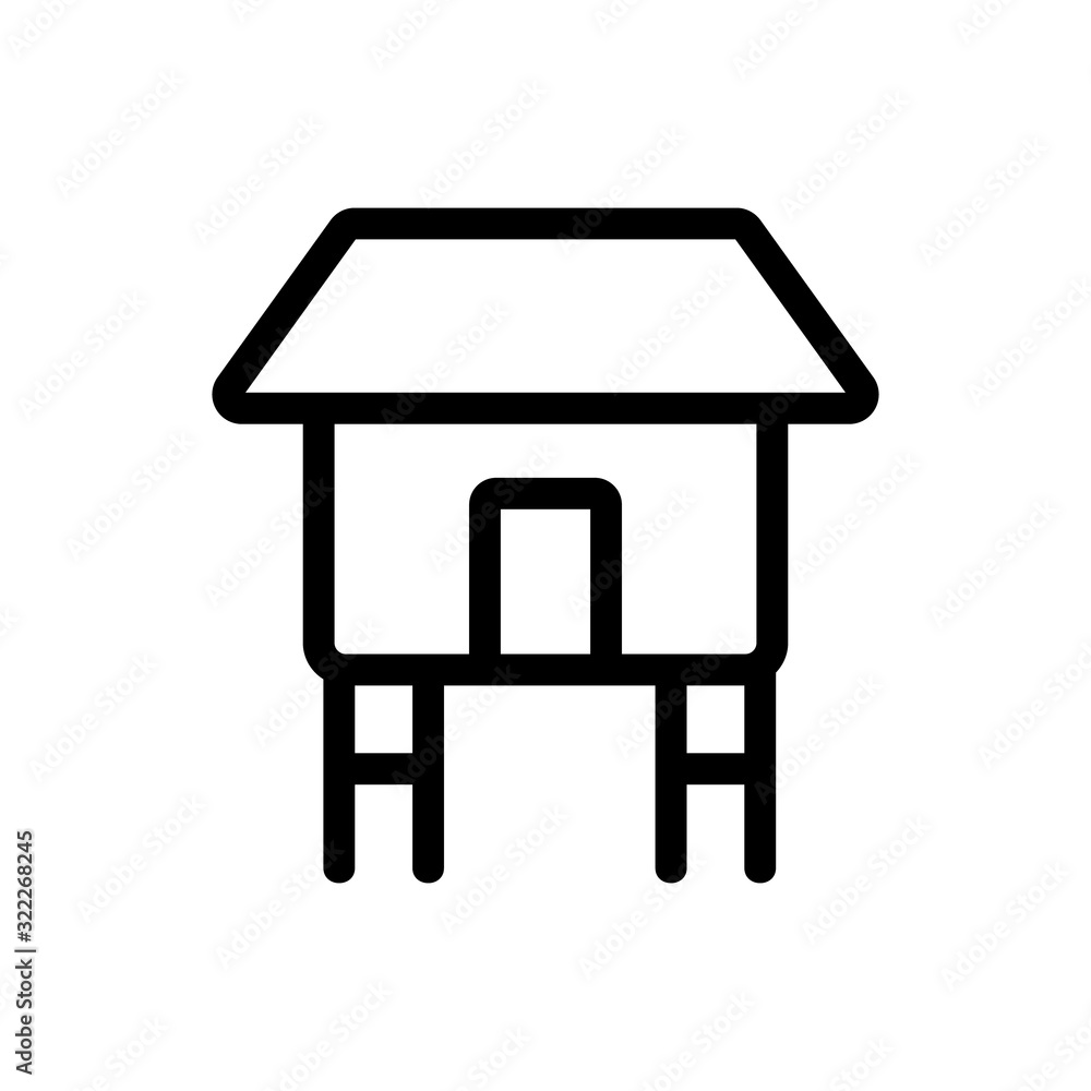 Poster building icon vector. thin line sign. isolated contour symbol illustration