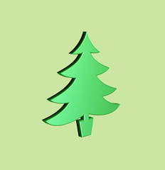 Grüne Tannenbaum Icon.