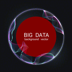 Abstract colorful big data. Fluid gradients banner design. vector