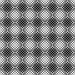 Geometrical seamless diagonal rounded square pattern background - abstract black and white vector design from squares