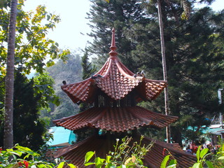 Beautifully decorated facade of Wat Phrathat Doi Southep in Chiangmai Thailand 