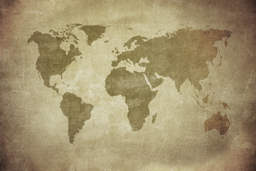 Fototapeta na wymiar vintage map of the world